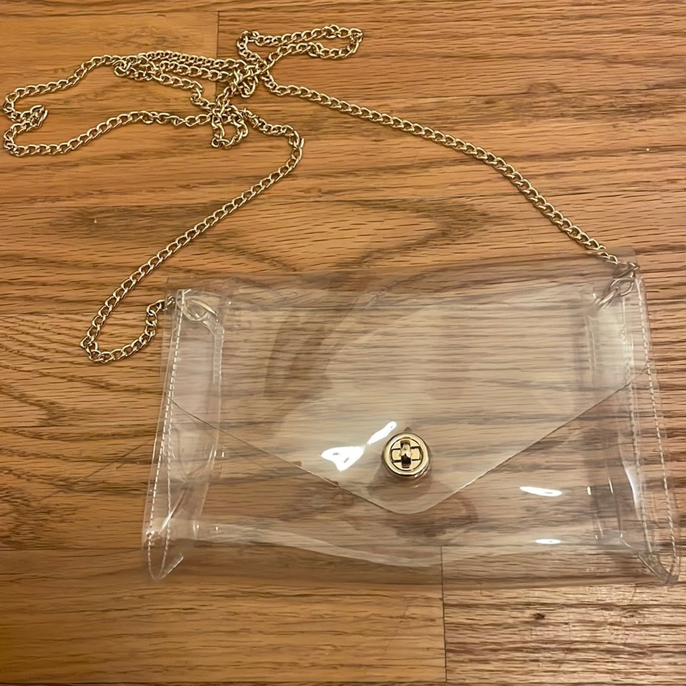 Clear bag great for sporting events. Perfect condition never used